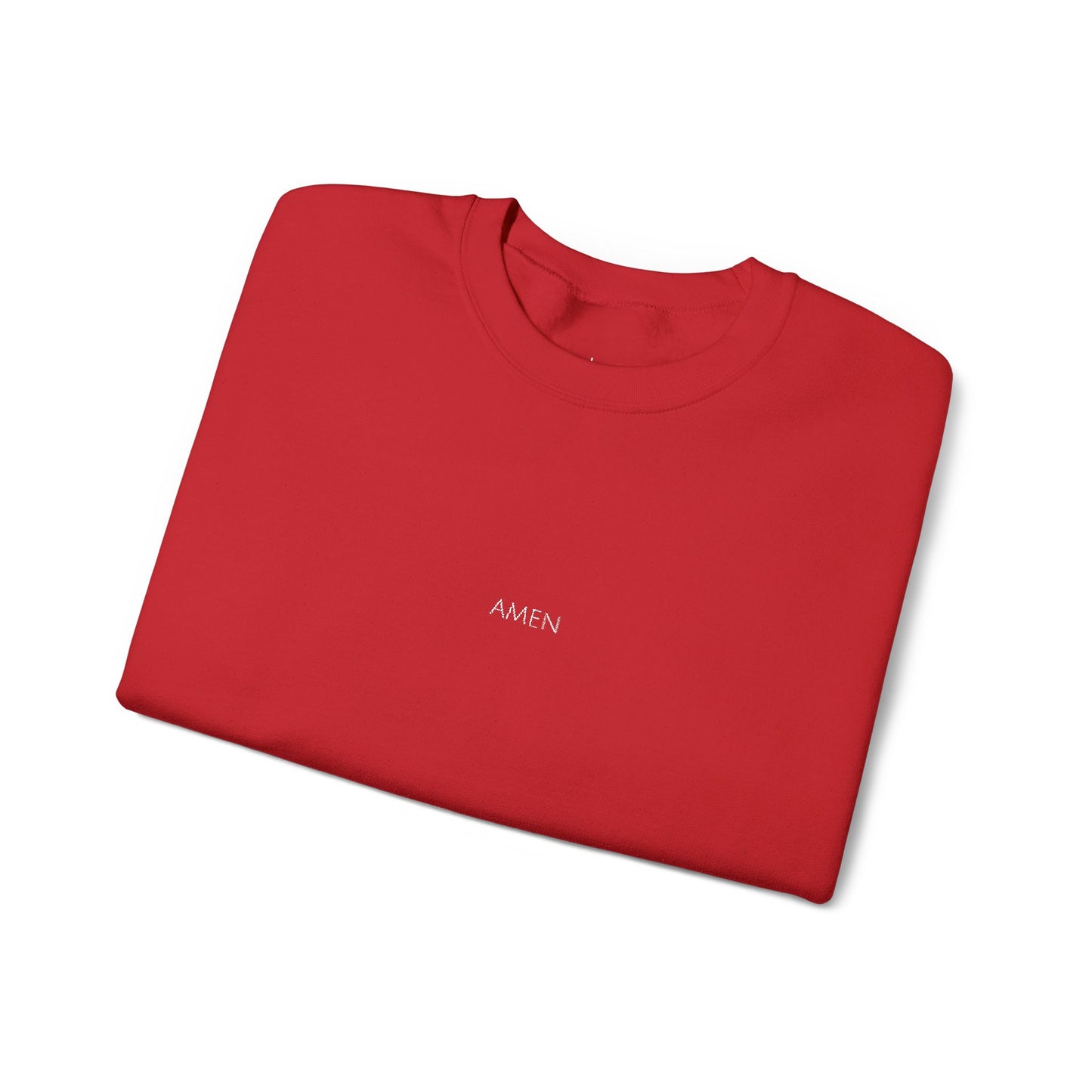 Amen Embroidered Crewneck | Minimal Christian Sweatshirt