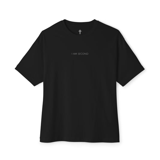 I Am Second Oversized Boxy Christian T-Shirt | Minimal Faith-Based Apparel