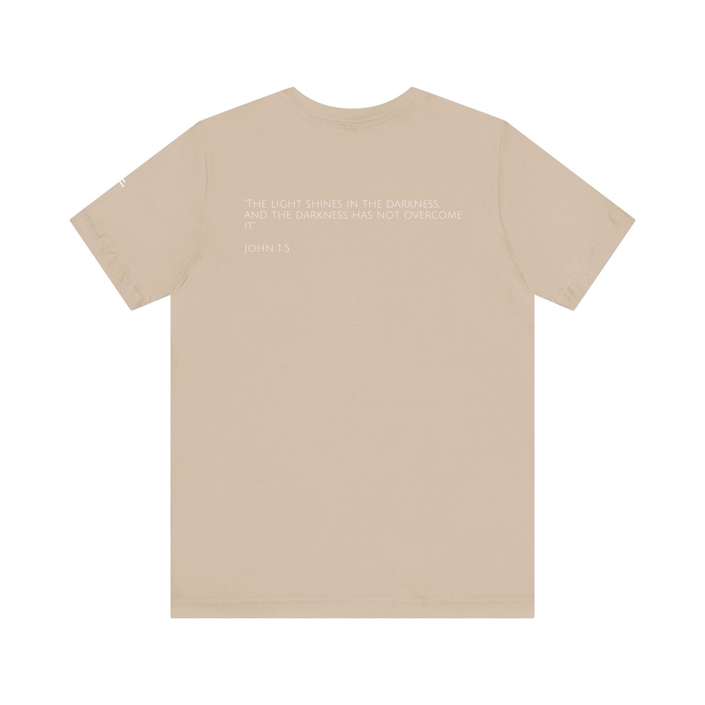 John 1:5 (Rising Above Darkness) Bible Verse | Christian Shirt
