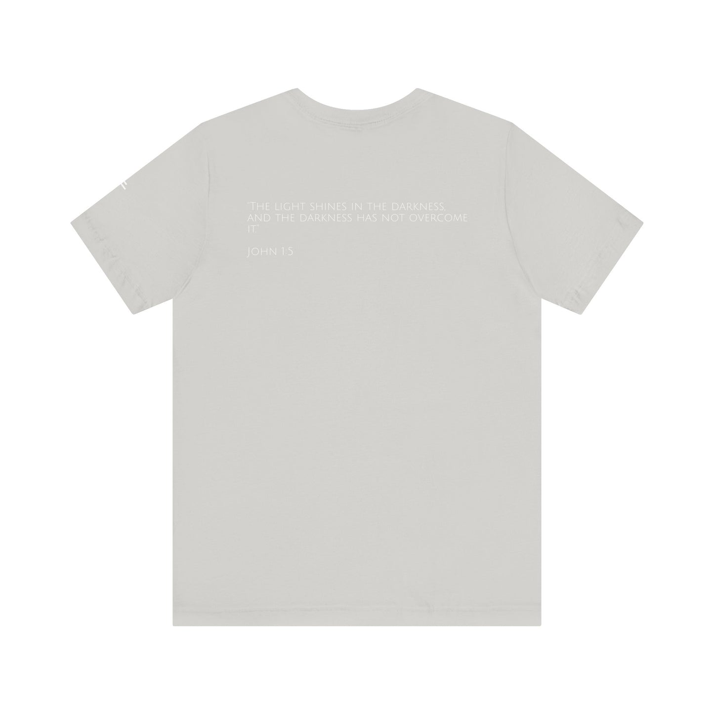 John 1:5 (Rising Above Darkness) Bible Verse | Christian Shirt