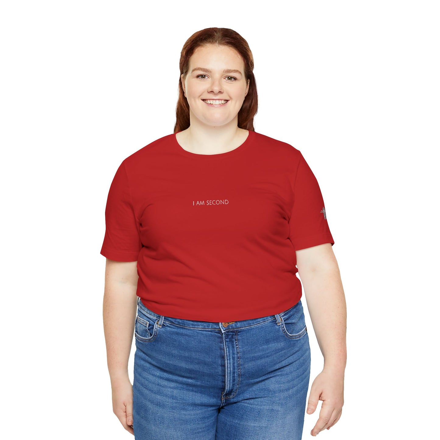 I Am Second Embroidered Christian T Shirt | Minimal Faith Tee