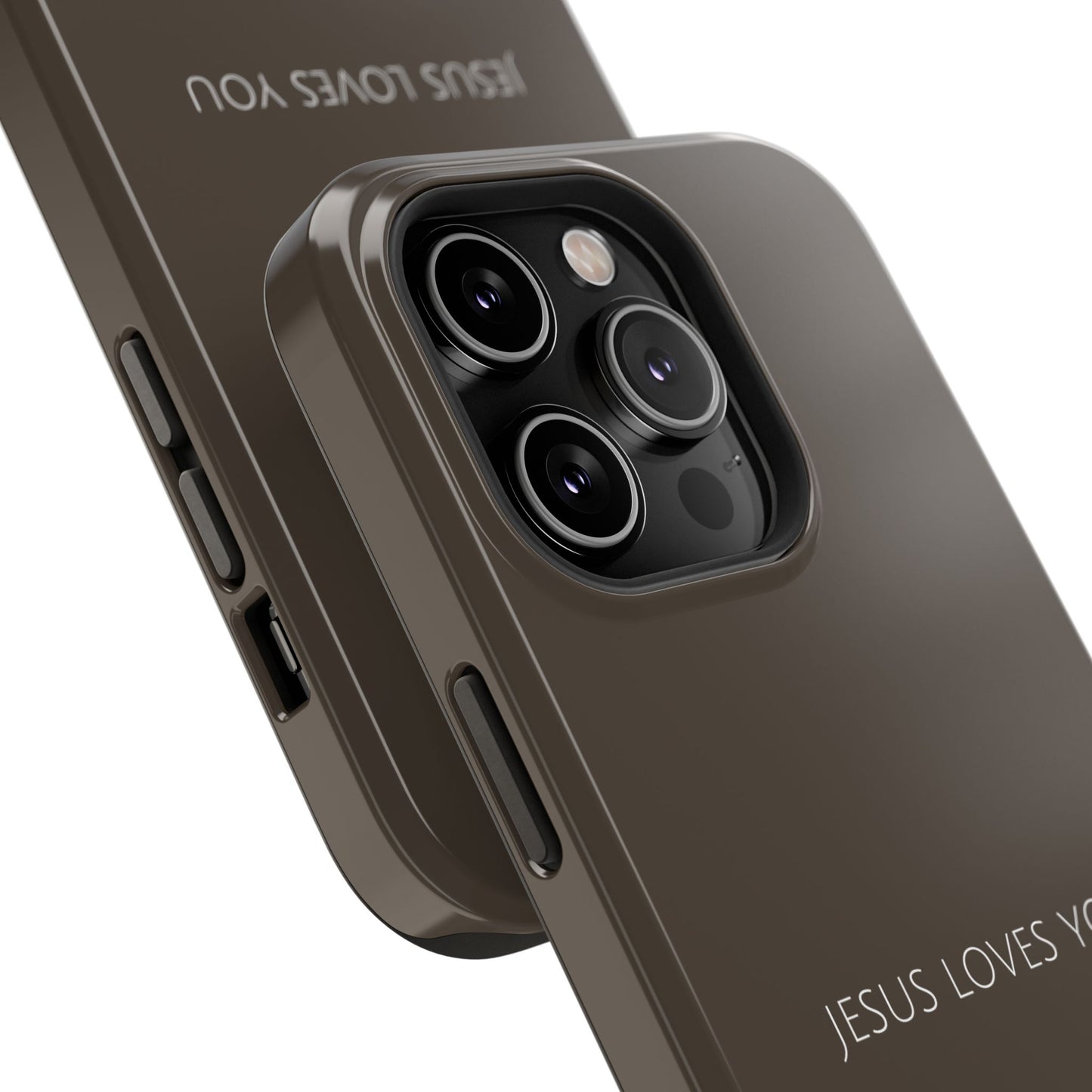 Jesus Loves You Brown iPhone Case | Minimal Christian Faith Phone Case