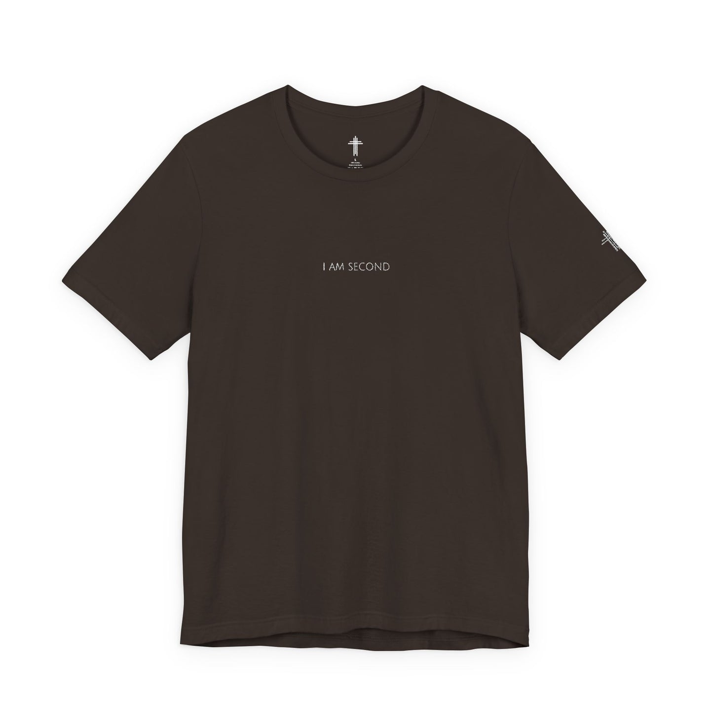 I Am Second Embroidered Christian T Shirt | Minimal Faith Tee