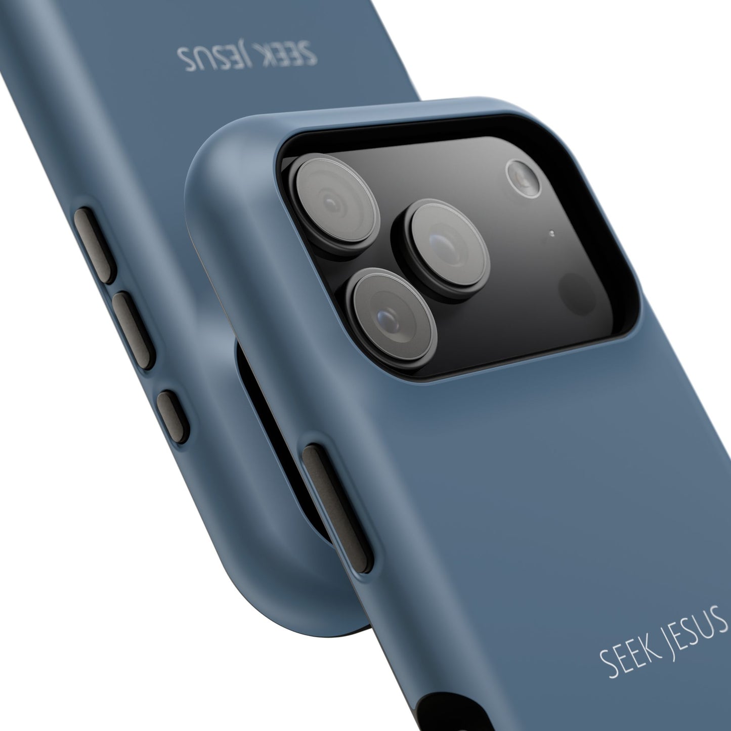 Seek Jesus Blue iPhone Case | Minimal Christian Faith Phone Case