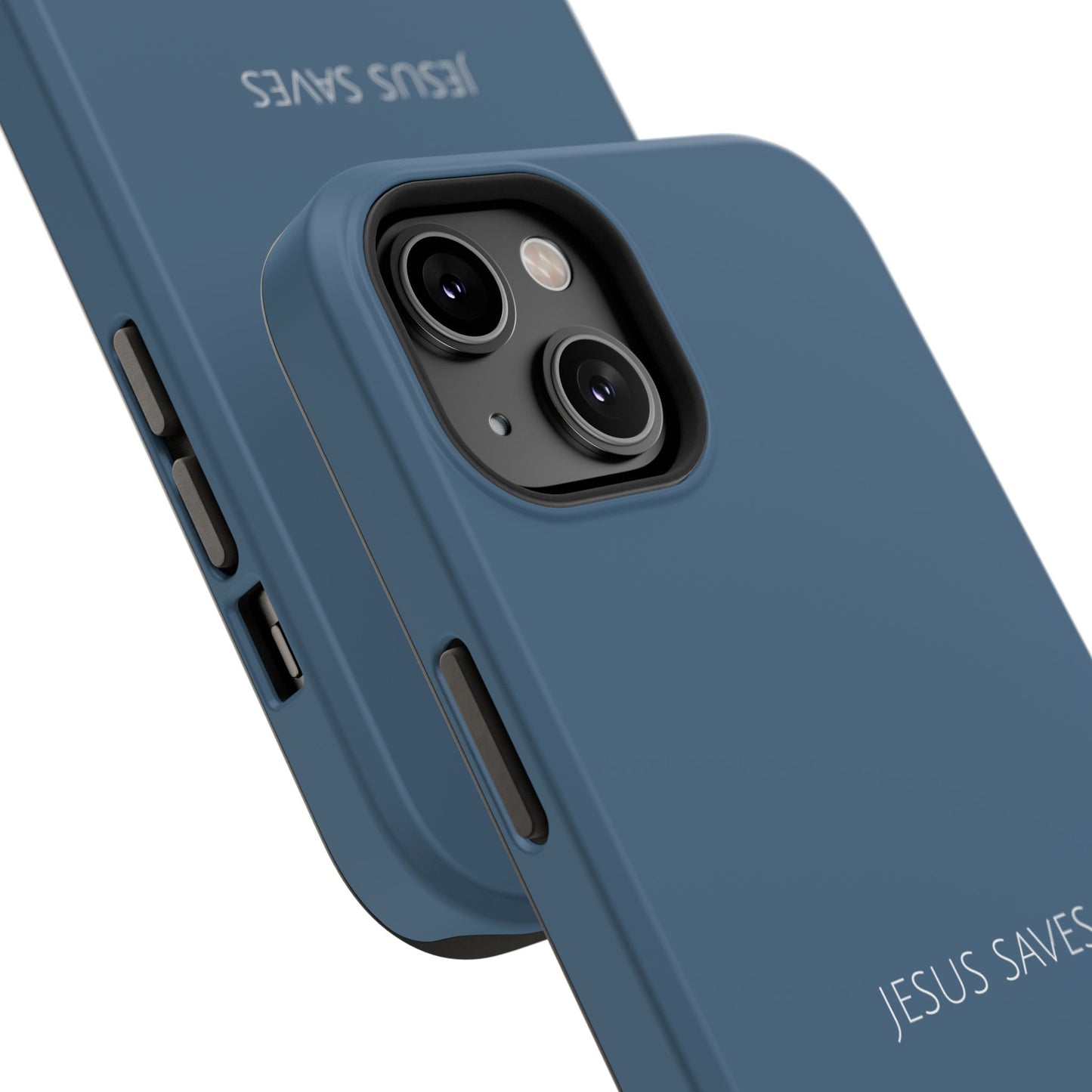 Jesus Saves Blue iPhone Case | Minimal Christian Faith Phone Case
