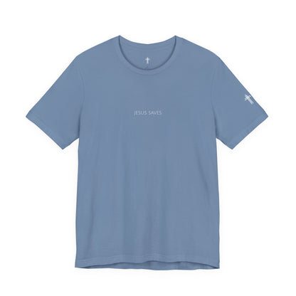 Jesus Saves Christian T Shirt | Minimal Faith Tee
