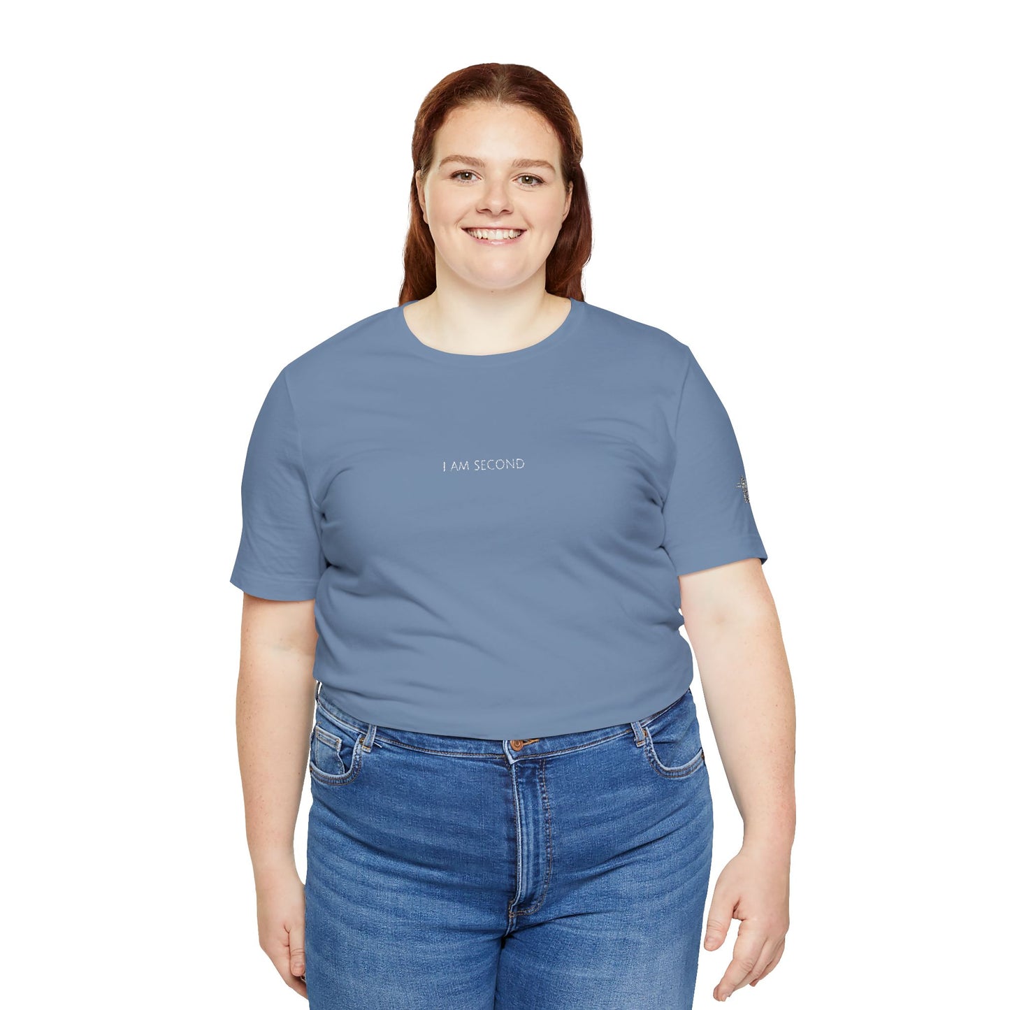 I Am Second Embroidered Christian T Shirt | Minimal Faith Tee
