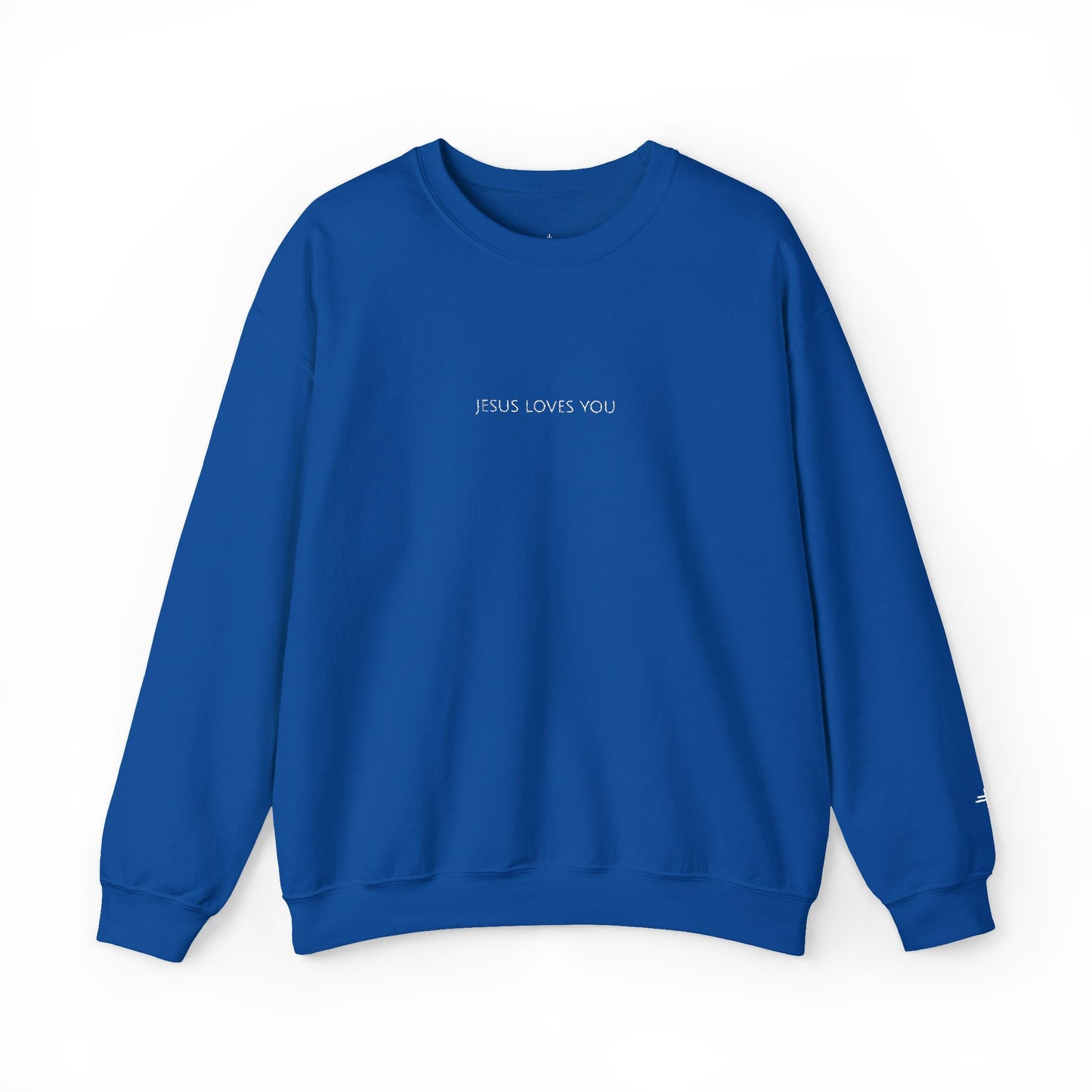 Jesus Loves You Embroidered Crewneck | Minimal Christian Sweatshirt