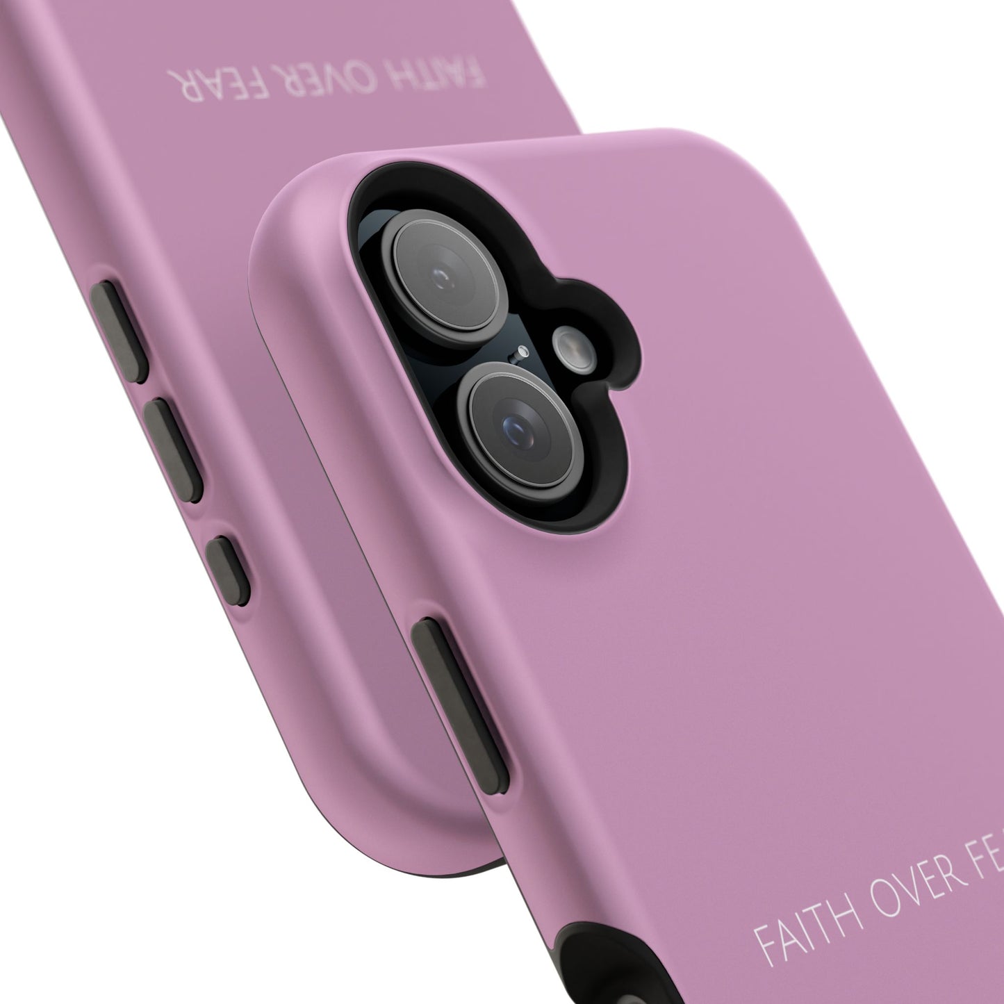 Faith Over Fear Pink iPhone Case | Minimal Christian Faith Phone Case