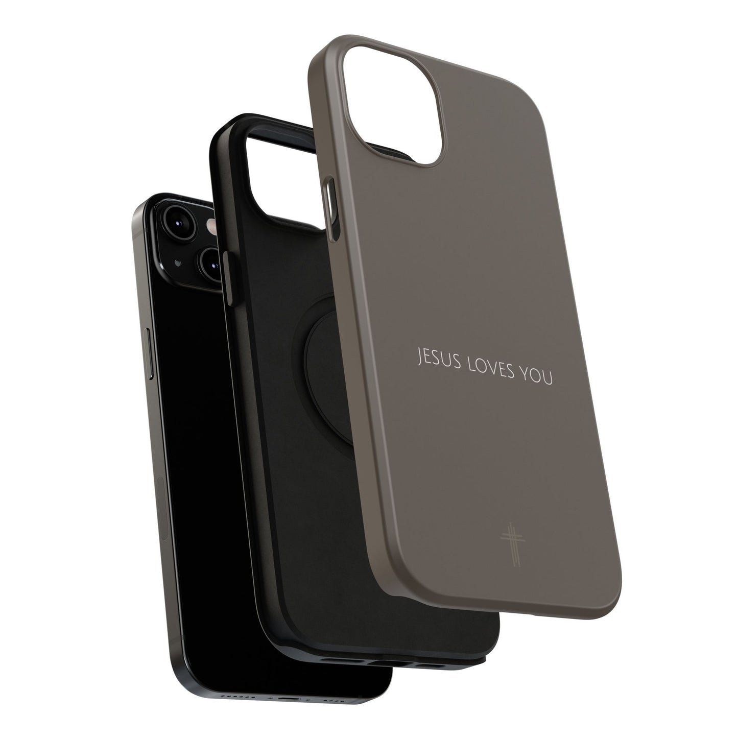 Jesus Loves You Brown iPhone Case | Minimal Christian Faith Phone Case