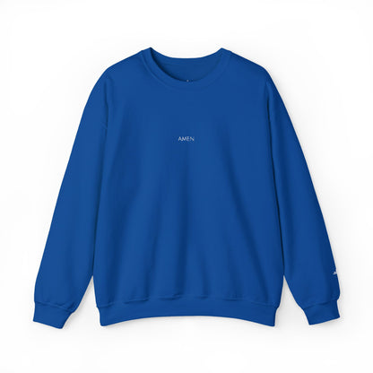 Amen Embroidered Crewneck | Minimal Christian Sweatshirt