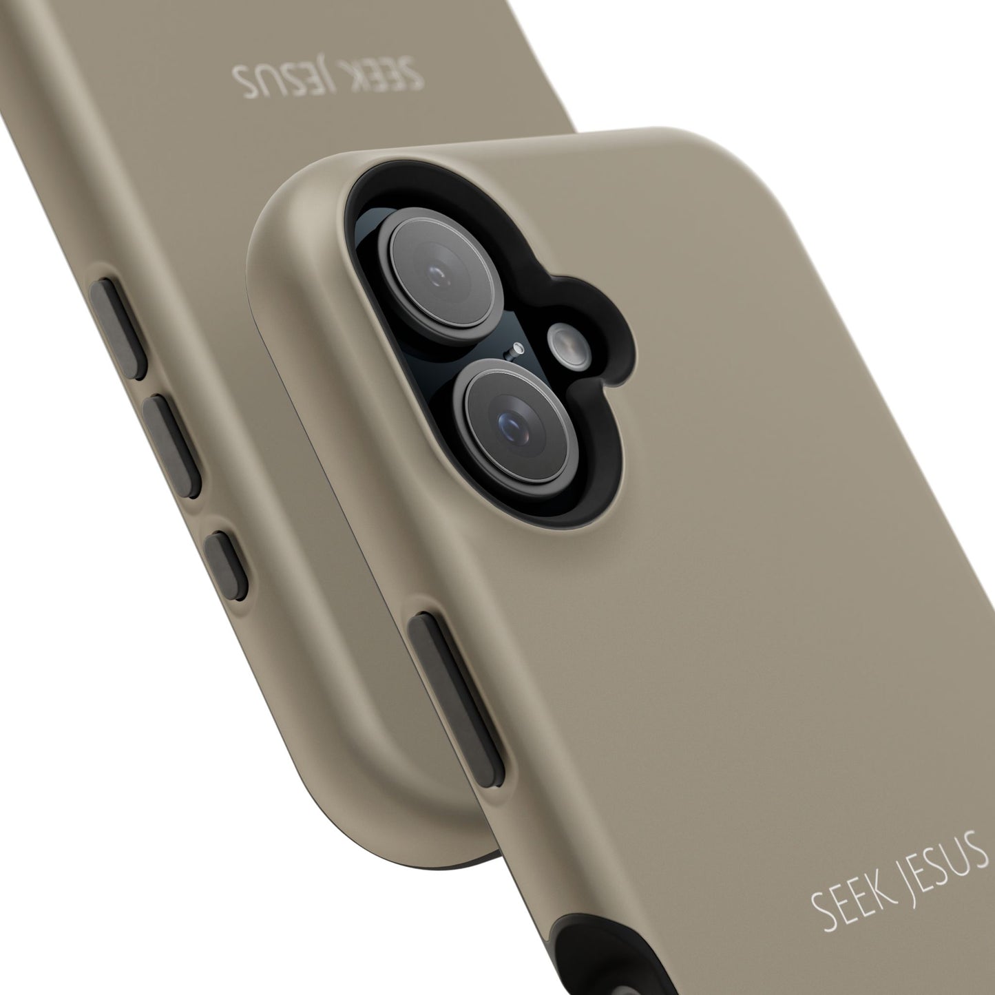 Seek Jesus Tan iPhone Case | Minimal Christian Faith Phone Case