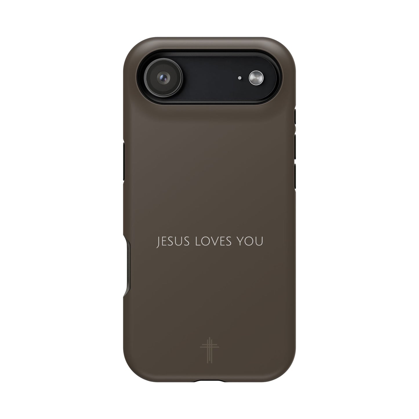 Jesus Loves You Brown iPhone Case | Minimal Christian Faith Phone Case