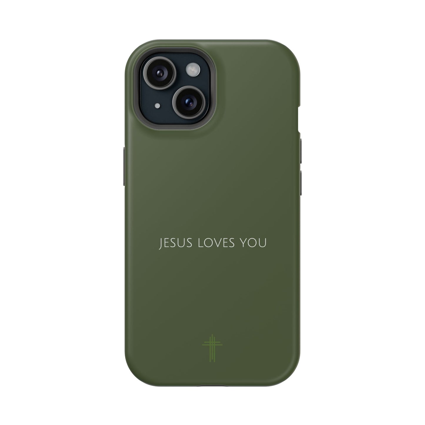 Jesus Loves You Green iPhone Case | Minimal Christian Faith Phone Case