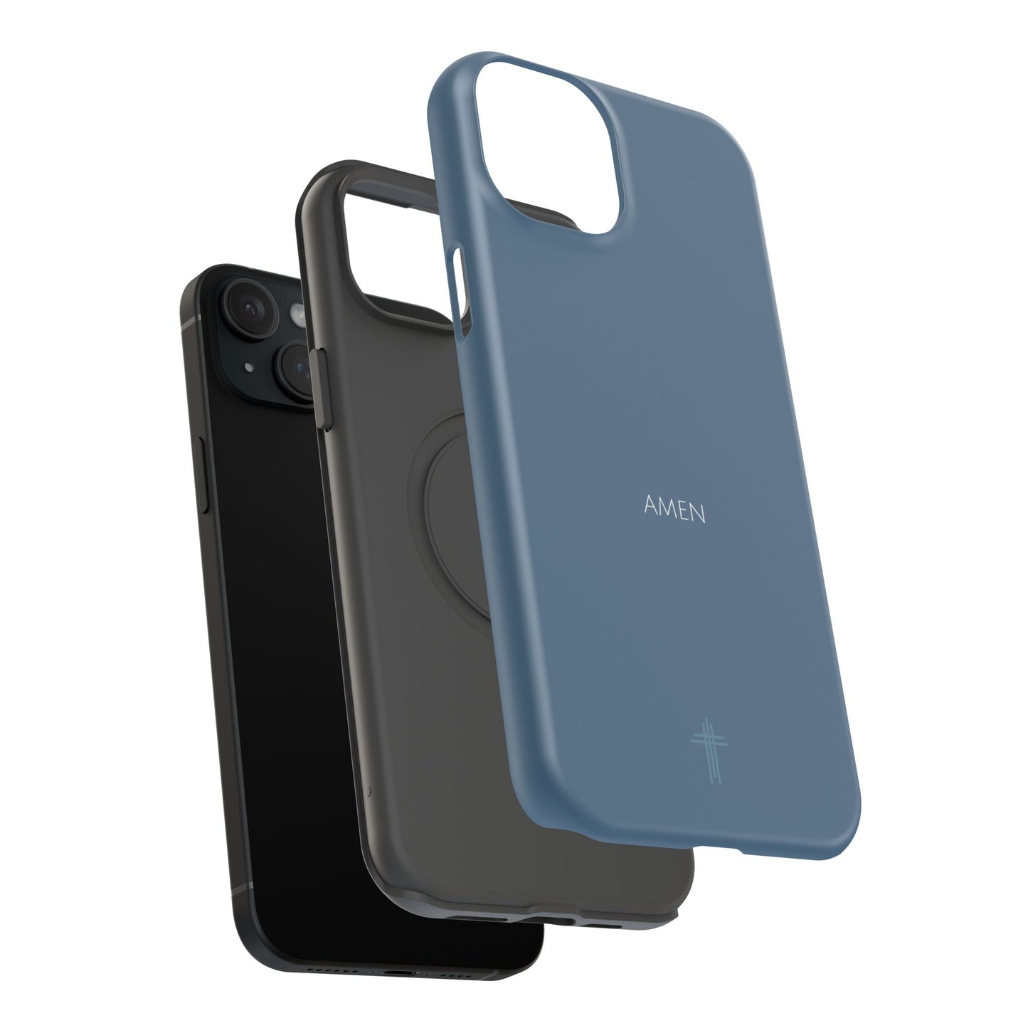 Amen Blue iPhone Case | Minimal Christian Faith Phone Case