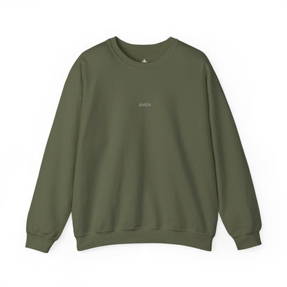 Amen Christian Crewneck Sweatshirt | Minimal Faith Apparel