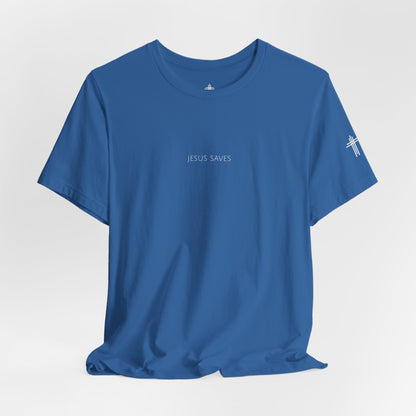 Jesus Saves Christian T Shirt | Minimal Faith Tee