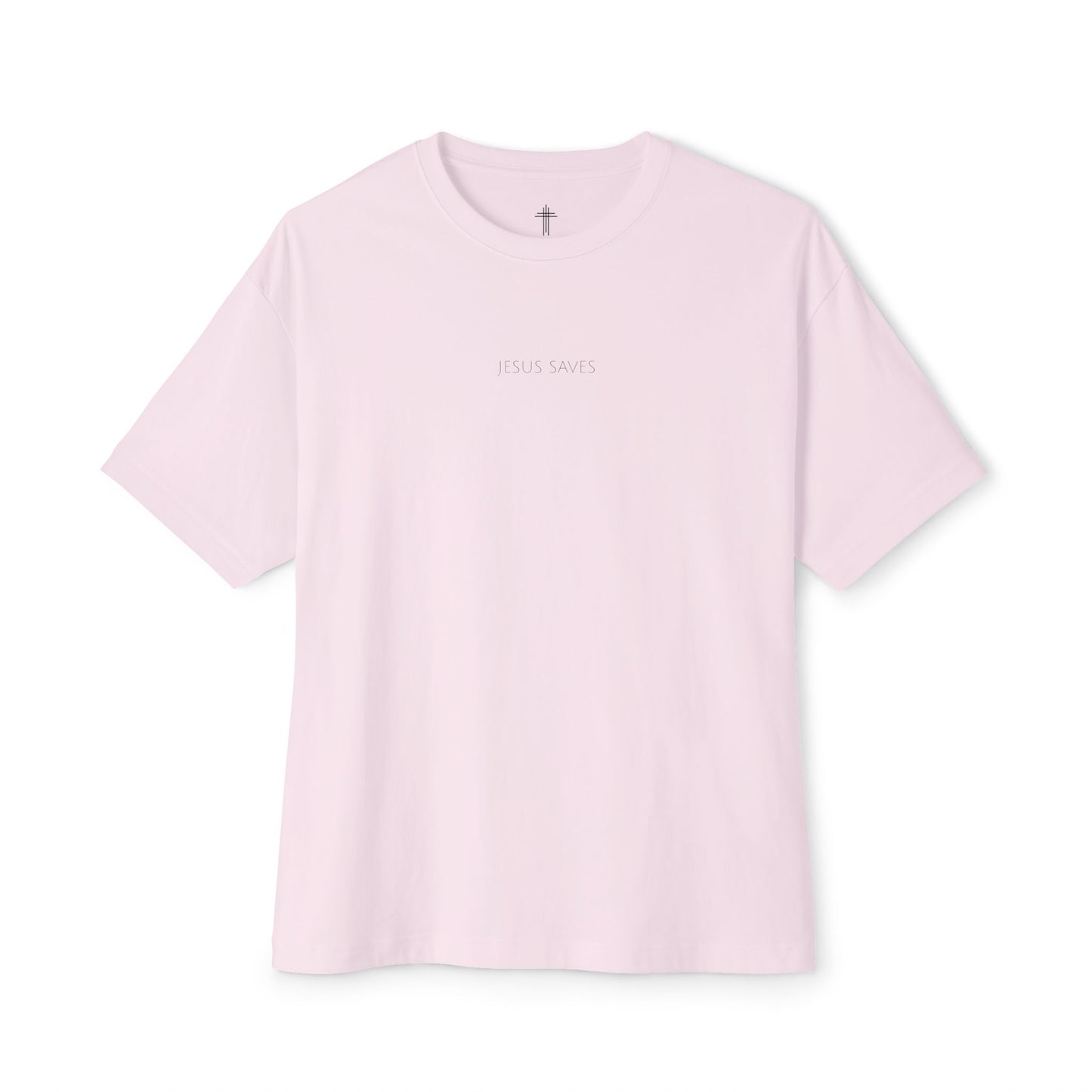 Jesus Saves Oversized Boxy Christian T-Shirt | Minimal Faith-Based Apparel