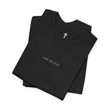 I Am Second Embroidered Christian T Shirt | Minimal Faith Tee