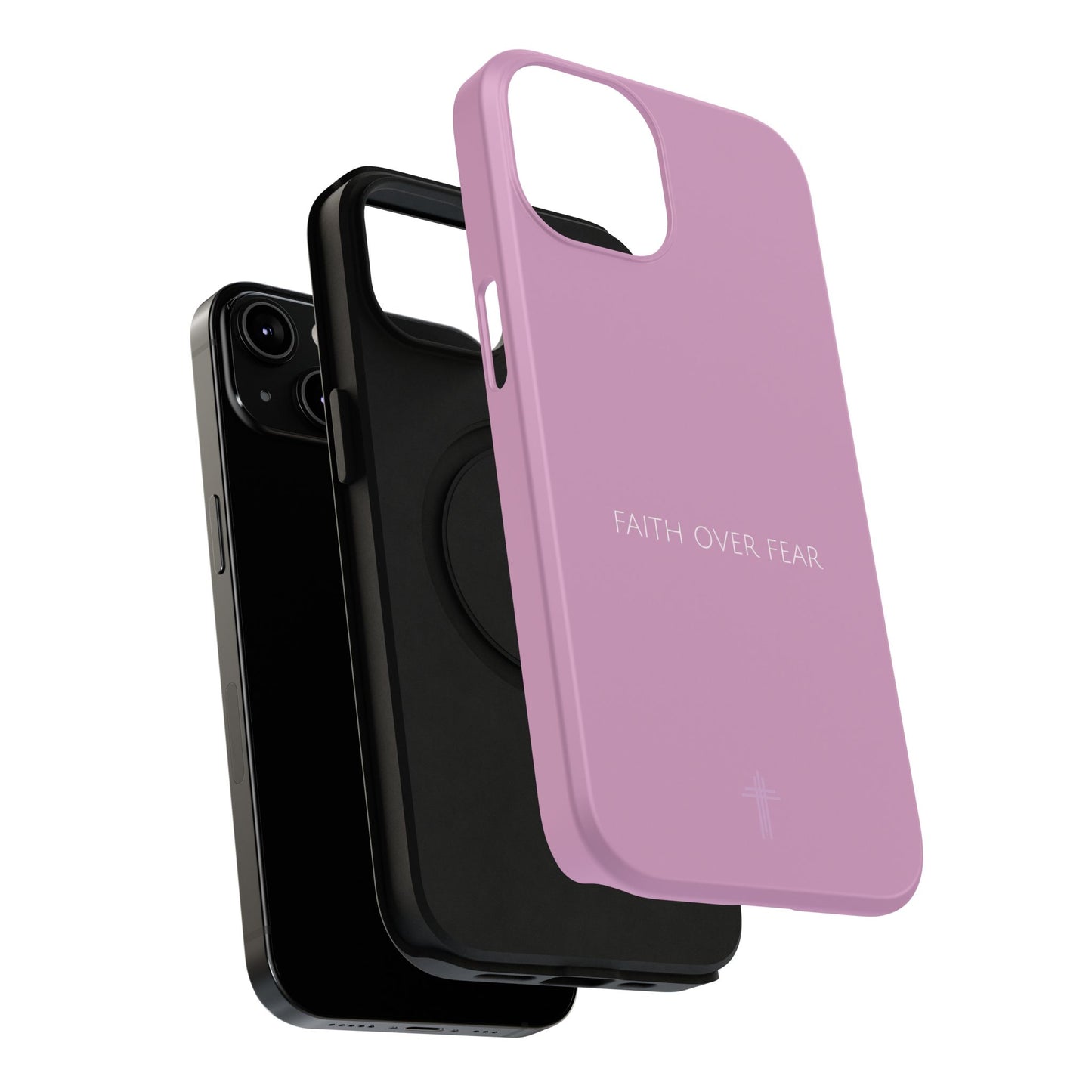 Faith Over Fear Pink iPhone Case | Minimal Christian Faith Phone Case