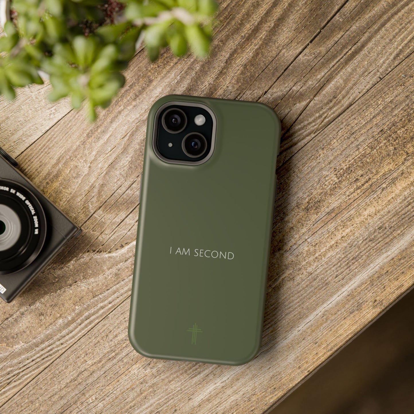 I Am Second Green iPhone Case | Minimal Christian Faith Phone Case