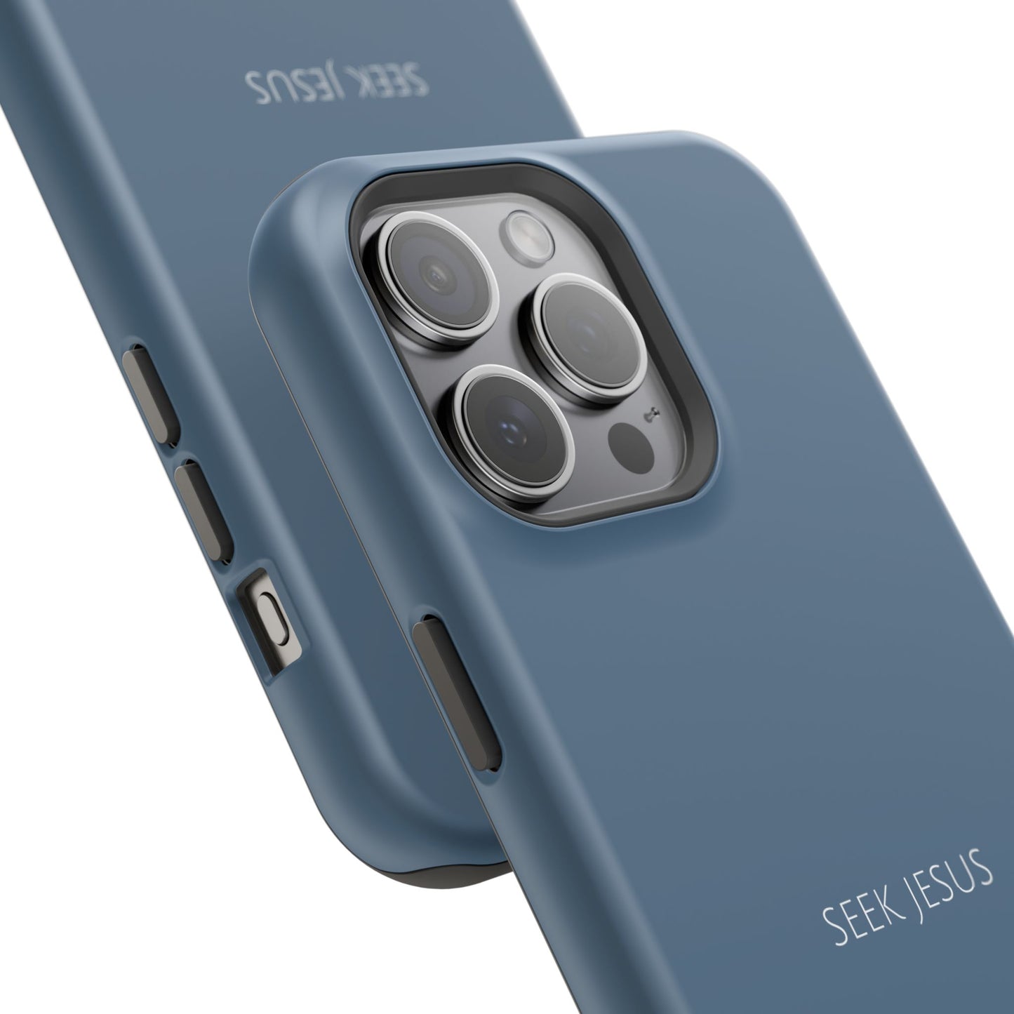 Seek Jesus Blue iPhone Case | Minimal Christian Faith Phone Case