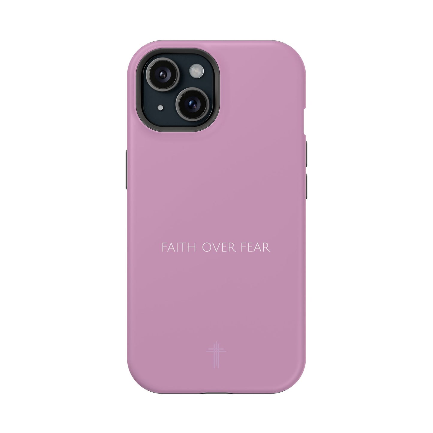 Faith Over Fear Pink iPhone Case | Minimal Christian Faith Phone Case