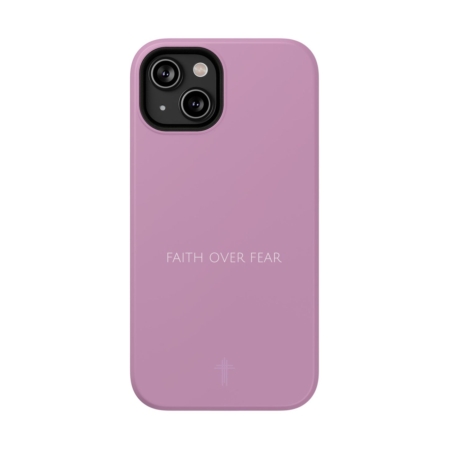 Faith Over Fear Pink iPhone Case | Minimal Christian Faith Phone Case