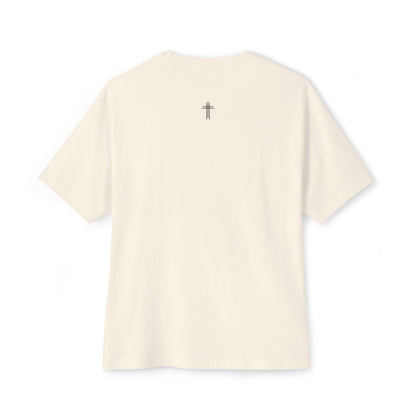 Jesus Saves Oversized Boxy Christian T-Shirt | Minimal Faith-Based Apparel