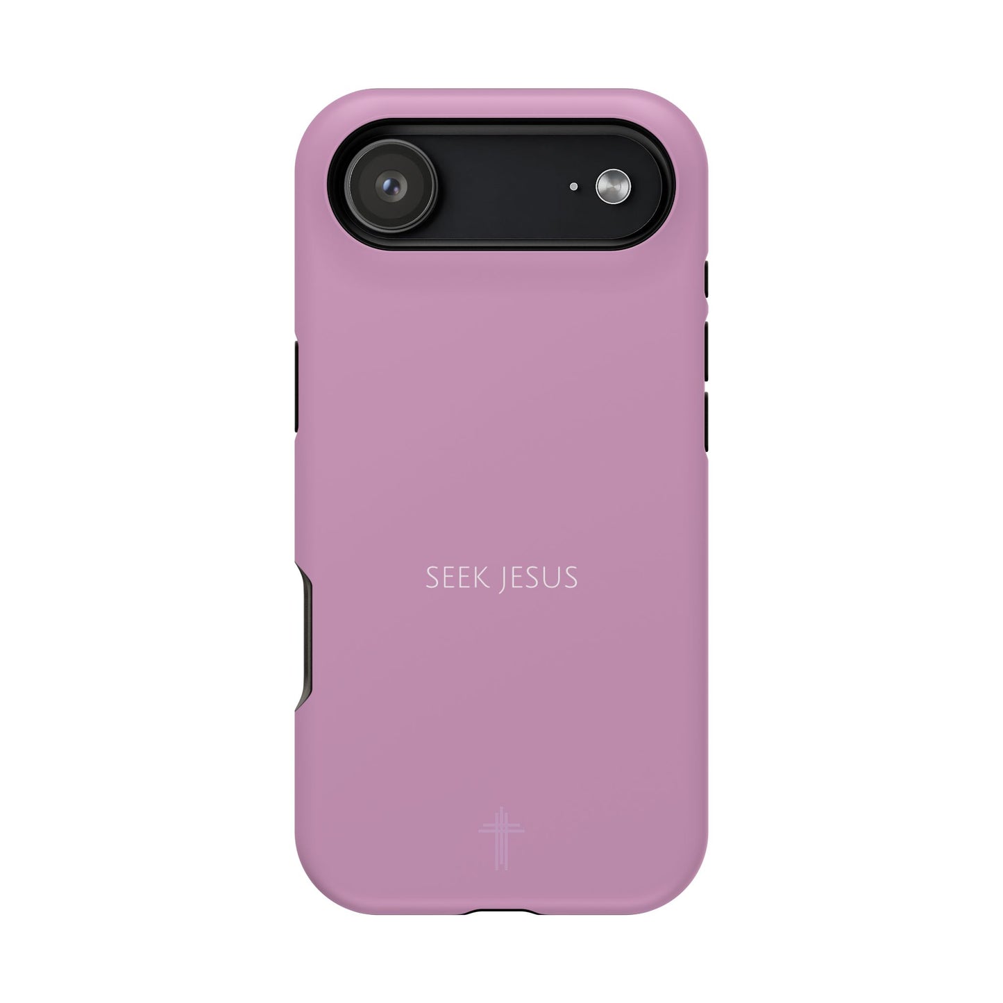 Seek Jesus Pink iPhone Case | Minimal Christian Faith Phone Case