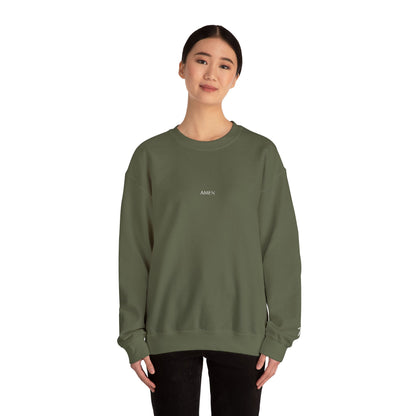 Amen Embroidered Crewneck | Minimal Christian Sweatshirt