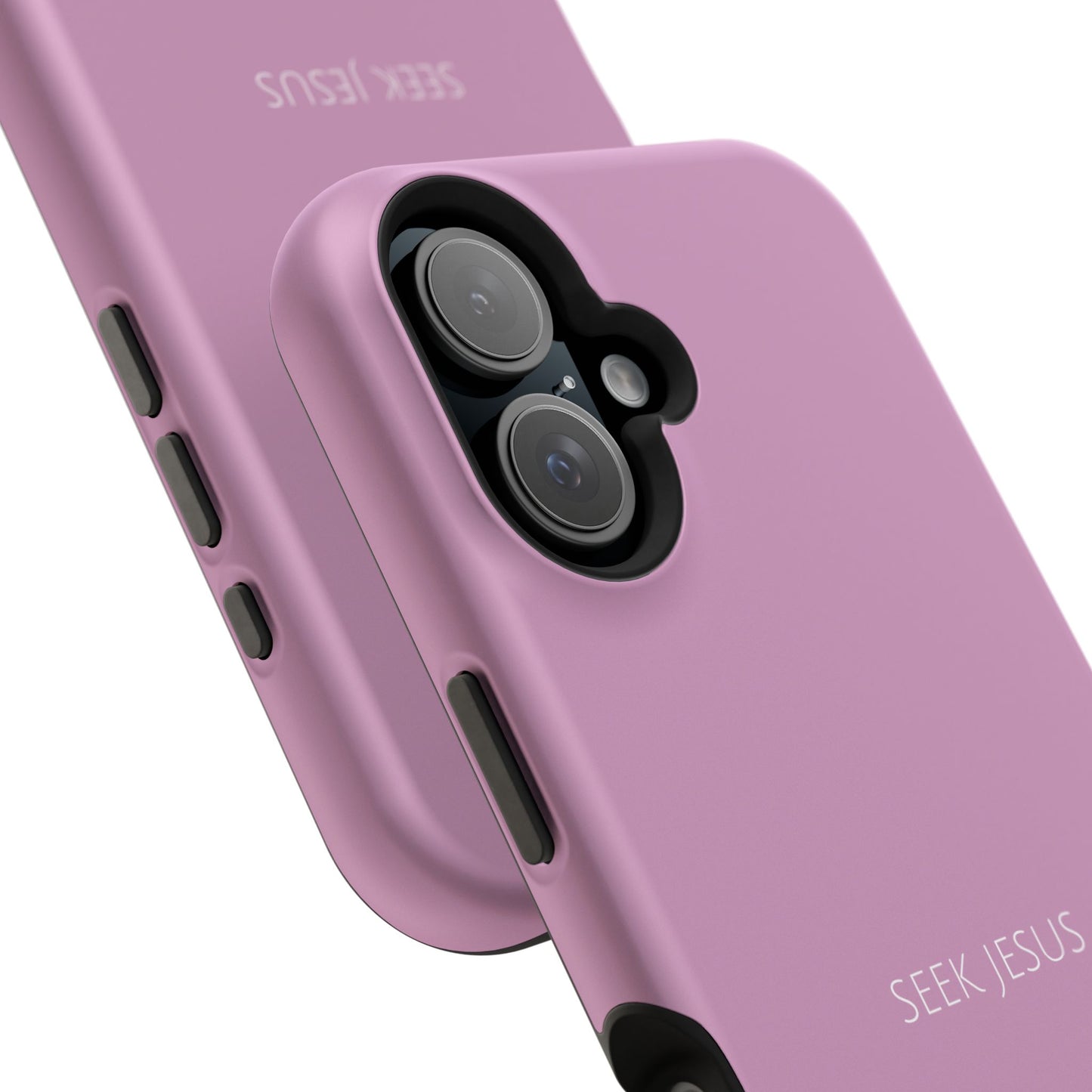 Seek Jesus Pink iPhone Case | Minimal Christian Faith Phone Case
