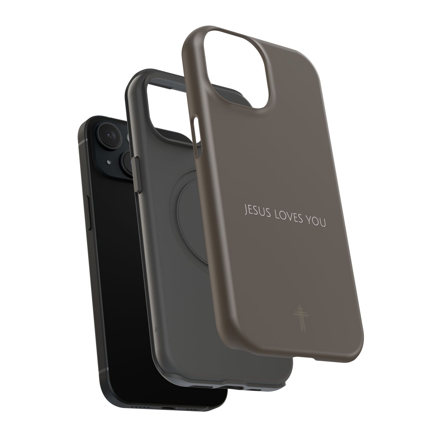 Jesus Loves You Brown iPhone Case | Minimal Christian Faith Phone Case