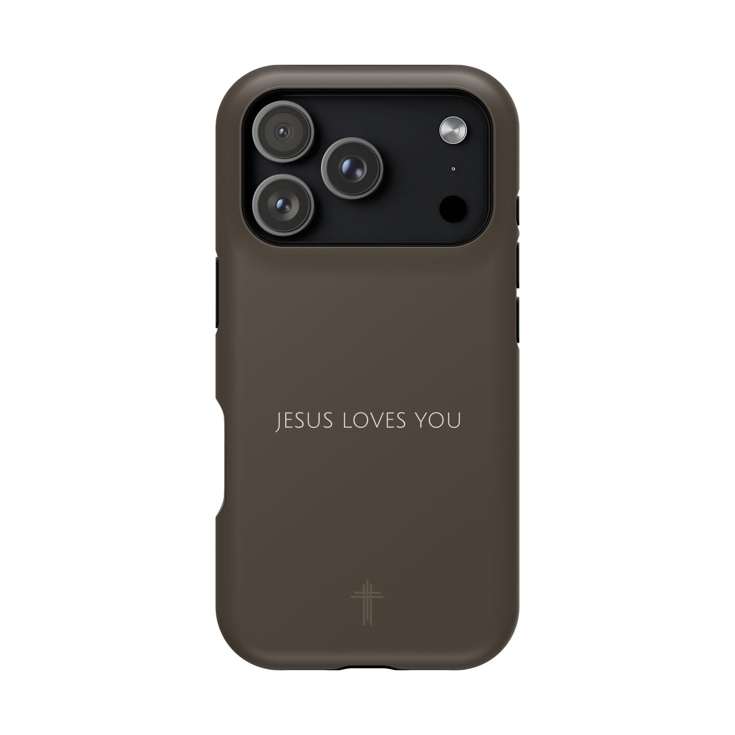 Jesus Loves You Brown iPhone Case | Minimal Christian Faith Phone Case