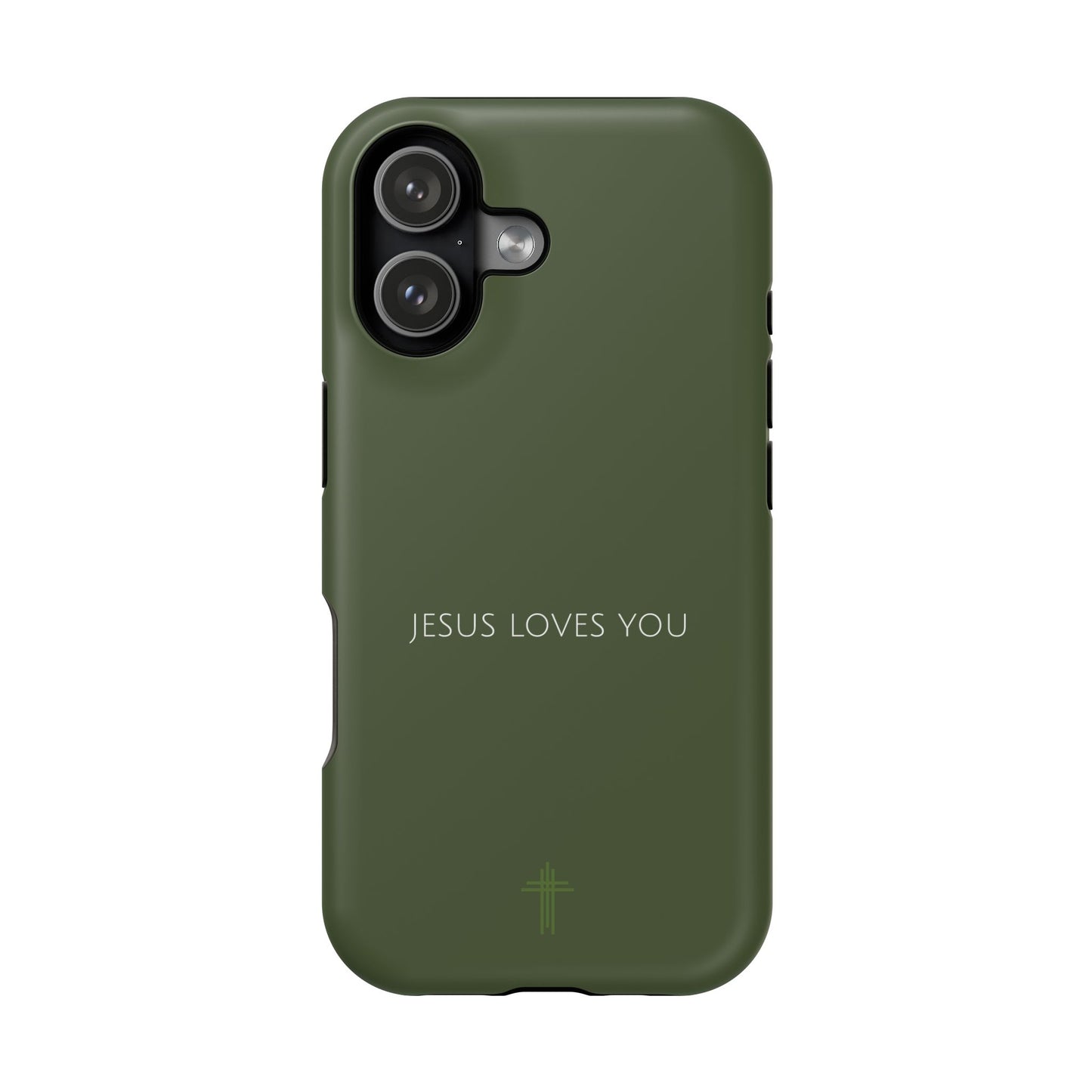 Jesus Loves You Green iPhone Case | Minimal Christian Faith Phone Case