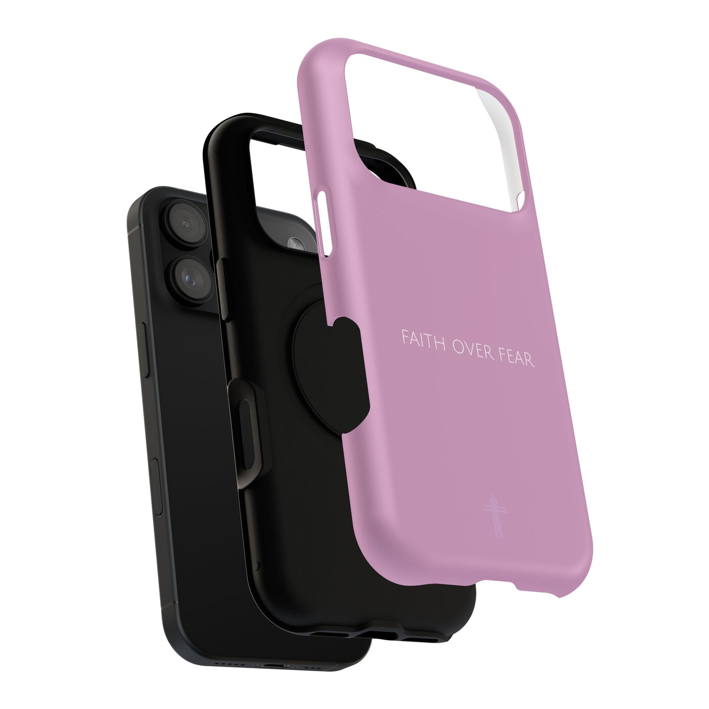 Faith Over Fear Pink iPhone Case | Minimal Christian Faith Phone Case