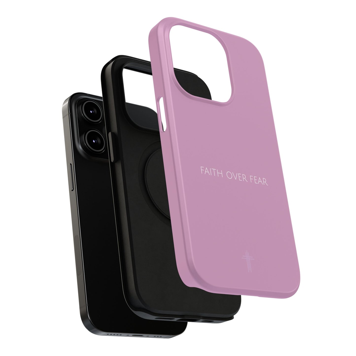 Faith Over Fear Pink iPhone Case | Minimal Christian Faith Phone Case