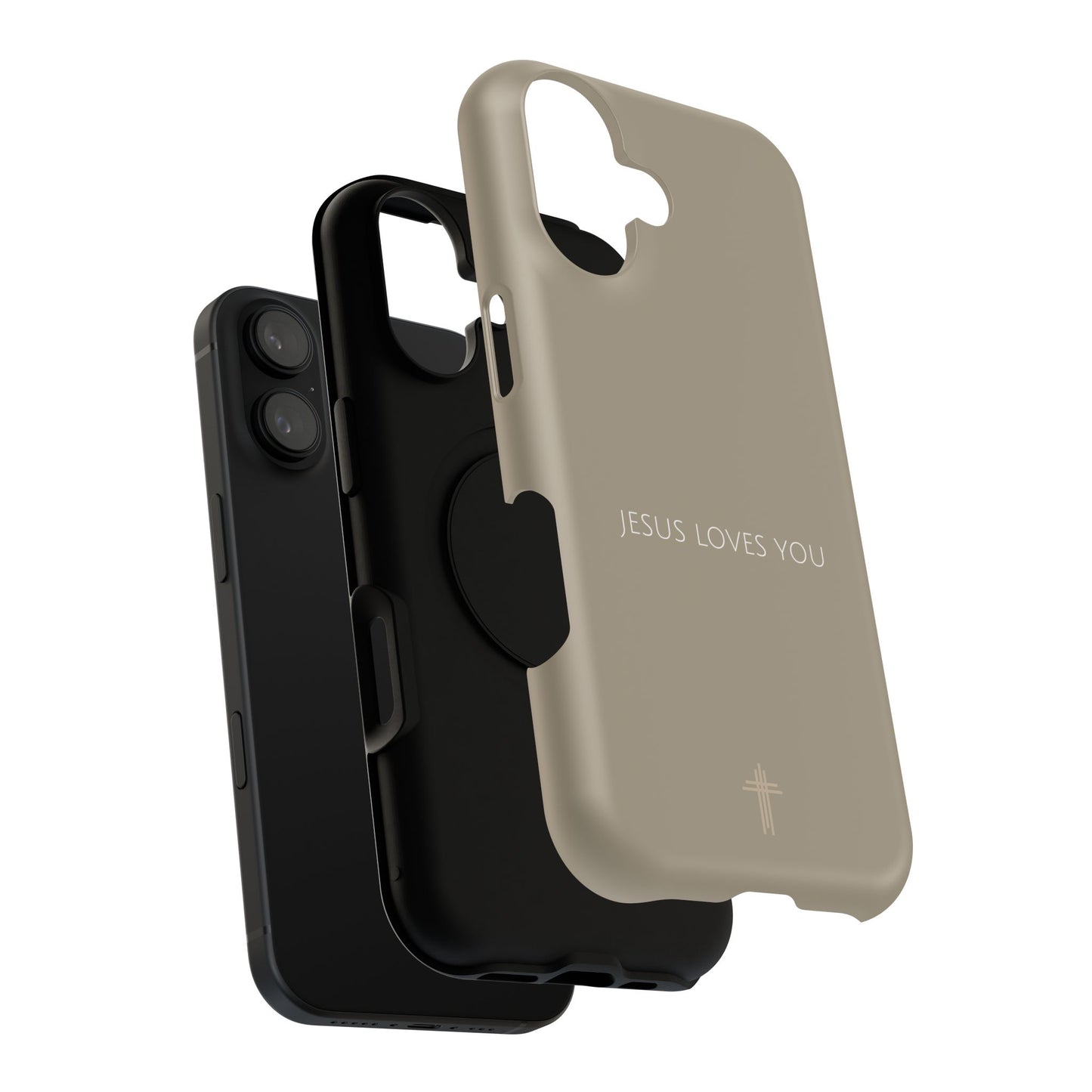 Jesus Loves You Tan iPhone Case | Minimal Christian Faith Phone Case
