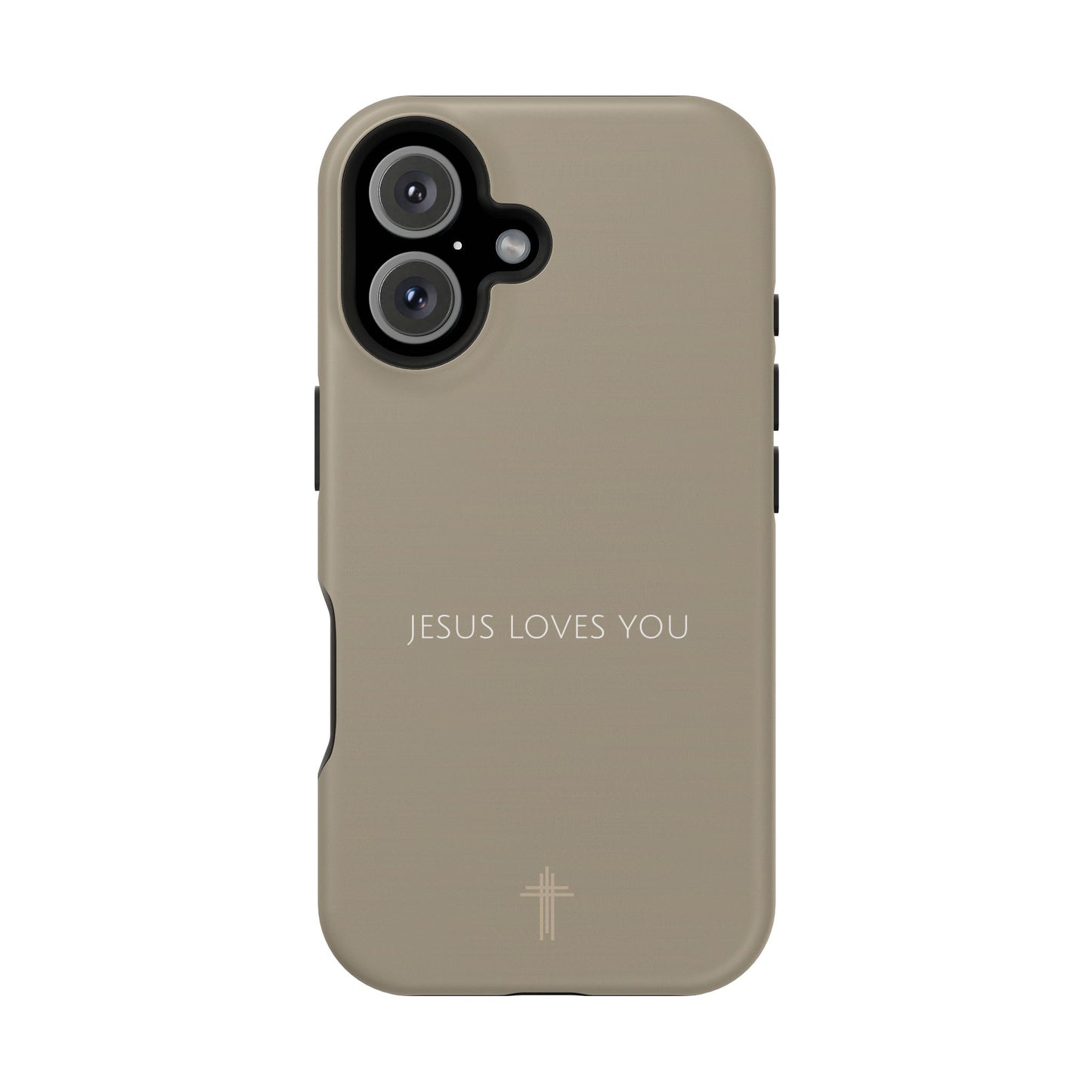 Jesus Loves You Tan iPhone Case | Minimal Christian Faith Phone Case