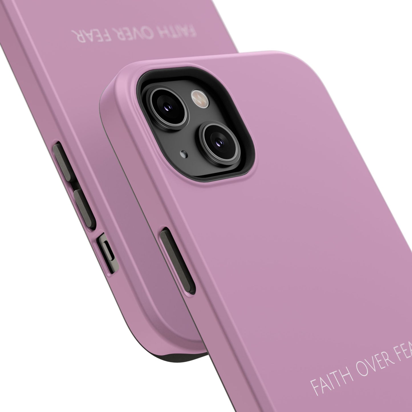 Faith Over Fear Pink iPhone Case | Minimal Christian Faith Phone Case