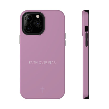 Faith Over Fear Pink iPhone Case | Minimal Christian Faith Phone Case