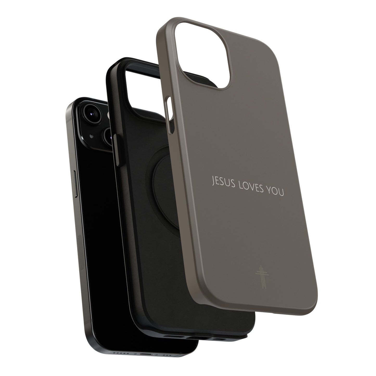 Jesus Loves You Brown iPhone Case | Minimal Christian Faith Phone Case