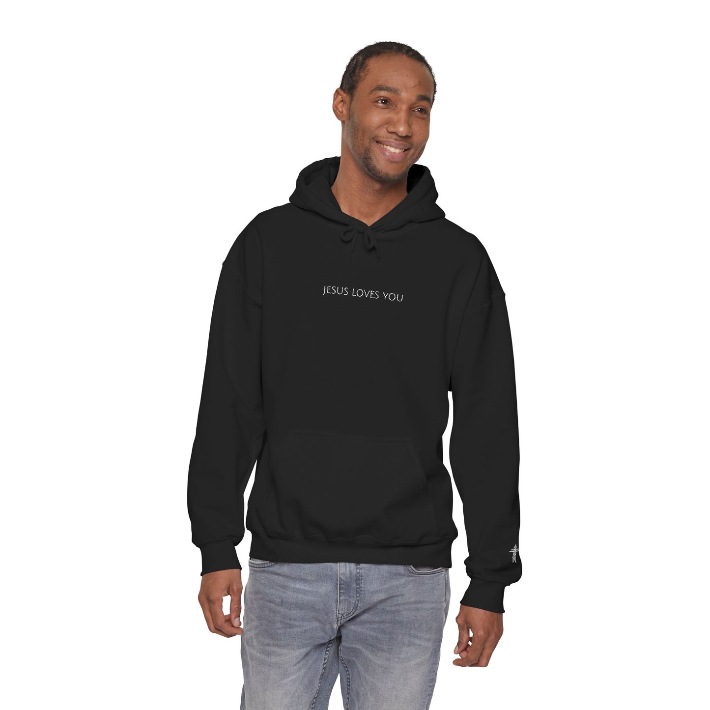 Jesus Loves You | Embroidered Christian Hoodie