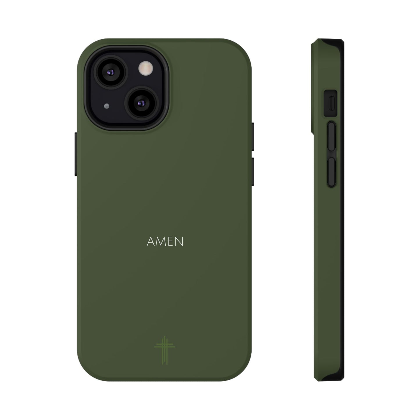 Amen Green iPhone Case | Minimal Christian Faith Phone Case