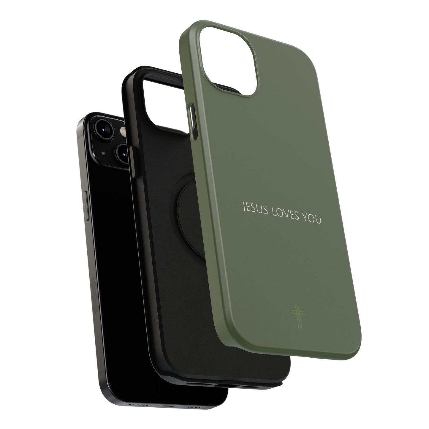 Jesus Loves You Green iPhone Case | Minimal Christian Faith Phone Case
