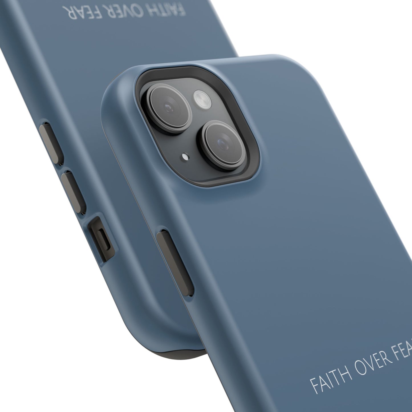 Faith Over Fear Blue iPhone Case | Minimal Christian Faith Phone Case