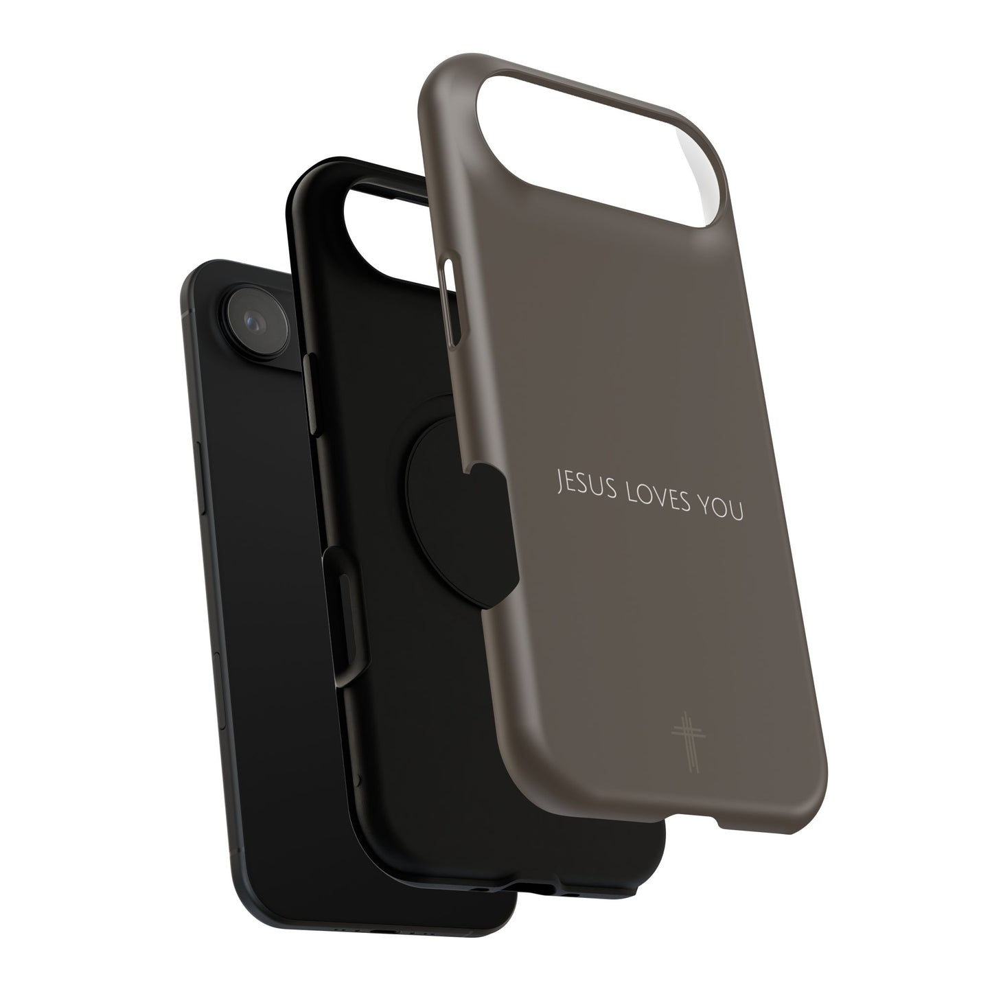 Jesus Loves You Brown iPhone Case | Minimal Christian Faith Phone Case