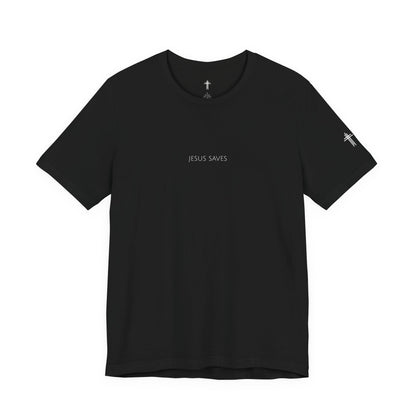Jesus Saves Christian T Shirt | Minimal Faith Tee