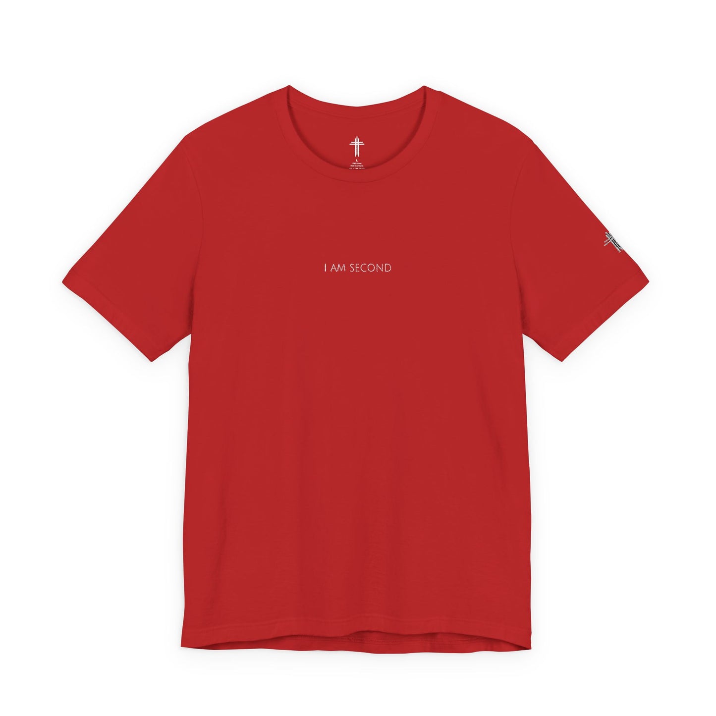 I Am Second Embroidered Christian T Shirt | Minimal Faith Tee