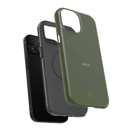 Amen Green iPhone Case | Minimal Christian Faith Phone Case